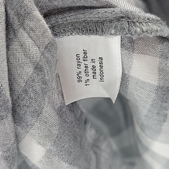 Lane Bryant Gray Checkered Button-Up Shirt - Picture 14 of 15